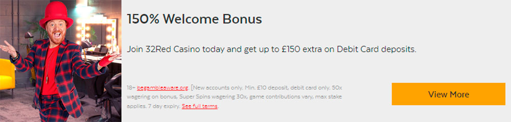 32Red Casino bonus di benvenuto
