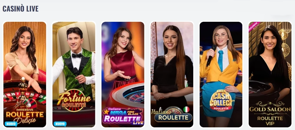 Casino live su Oh My Spins Casino