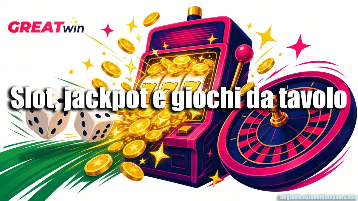 Slot, jackpot e giochi da tavolo su Greatwin Casino