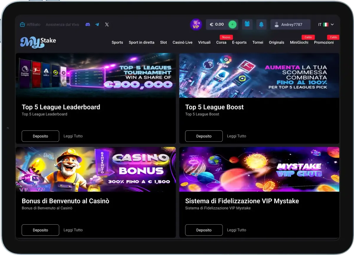 MyStake Casino bonus con offerte e promozioni attive