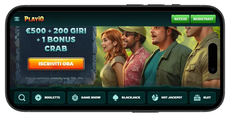 Versione mobile del casinò Playio