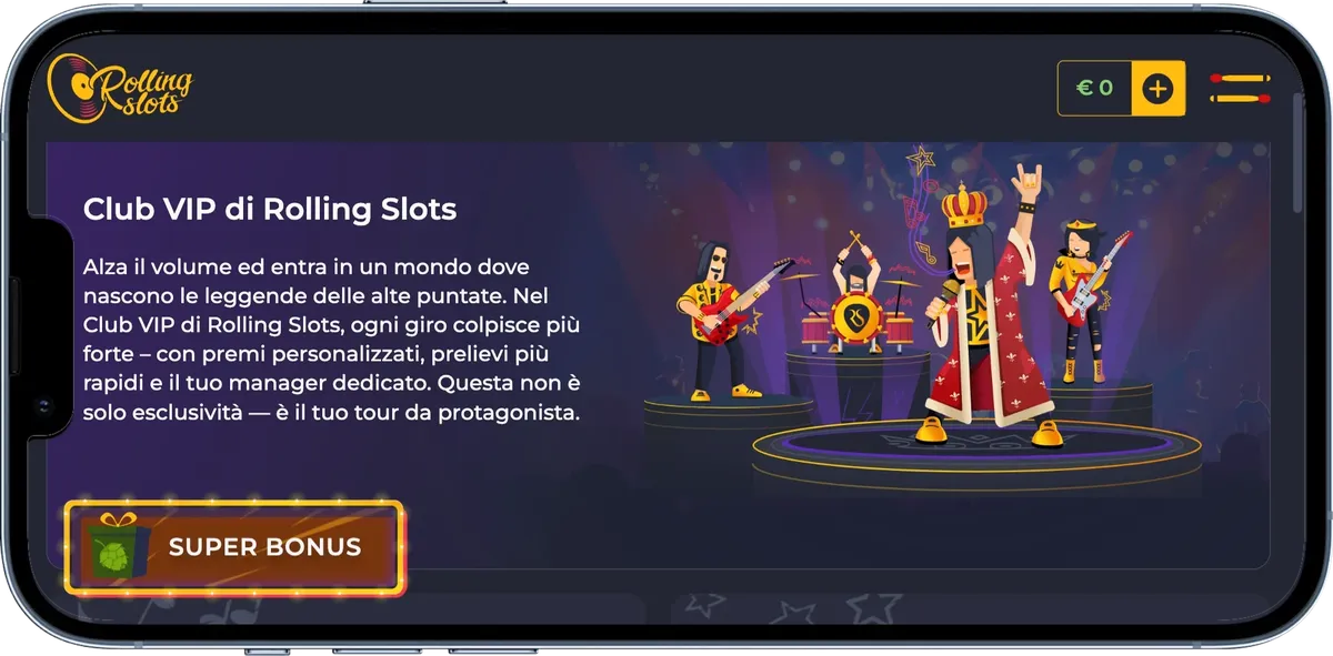 Programma VIP di Rolling Slots Casino