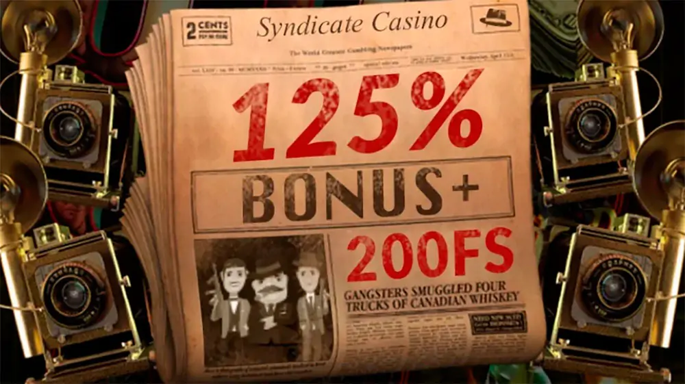 Syndicate Casino Bonus di benvenuto