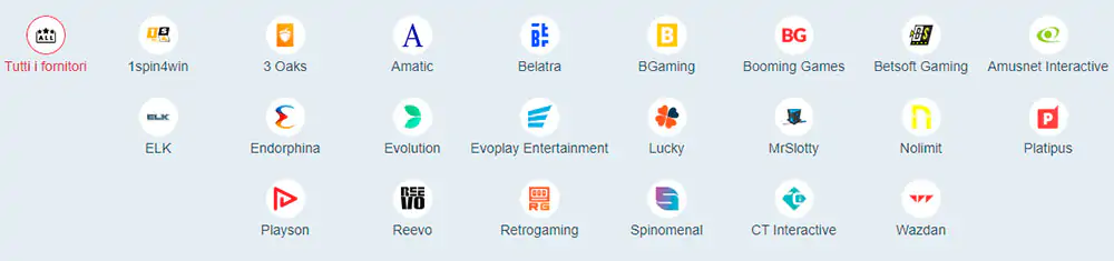 Syndicate Casino Sviluppatori di giochi