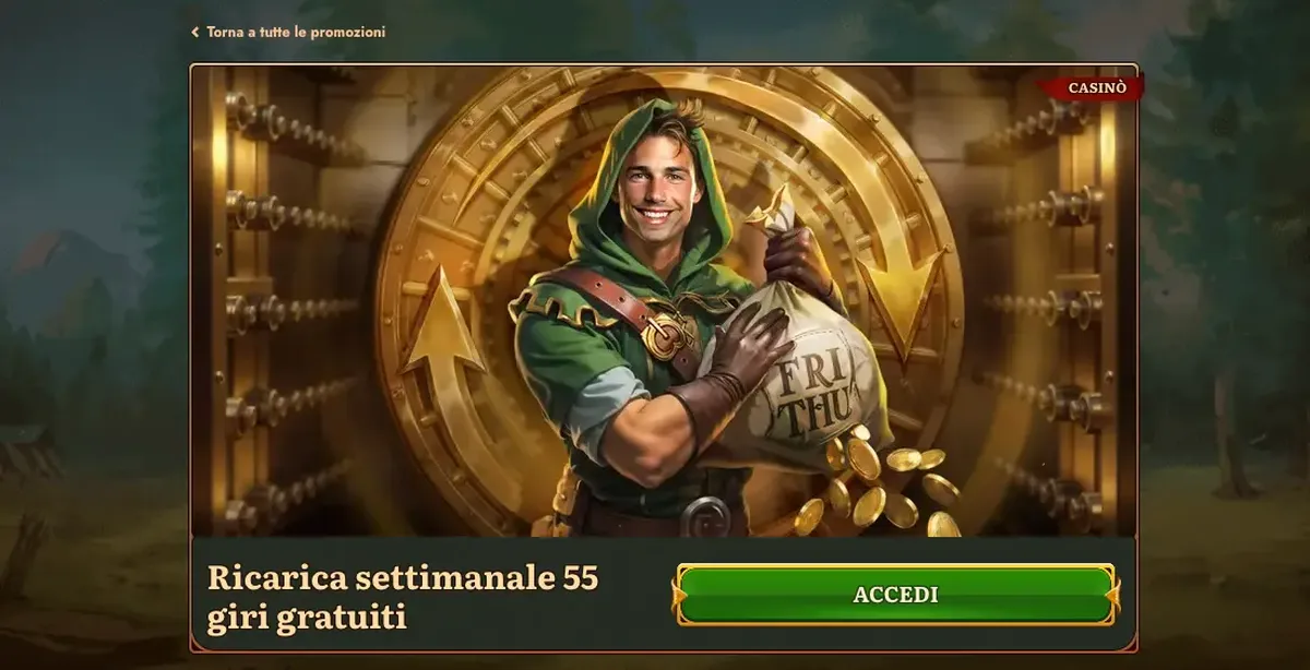 WildRobin Casino promozione ricarica