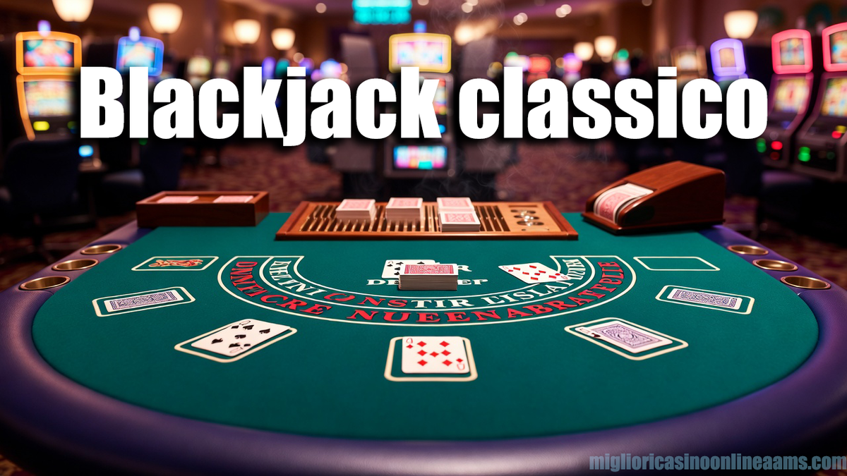 Tavolo di blackjack classico in un casinò