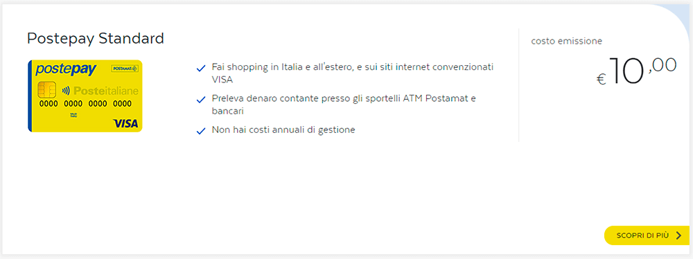Postepay carta prepagata