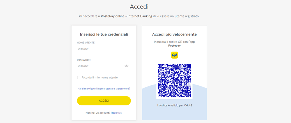 Postepay casino login