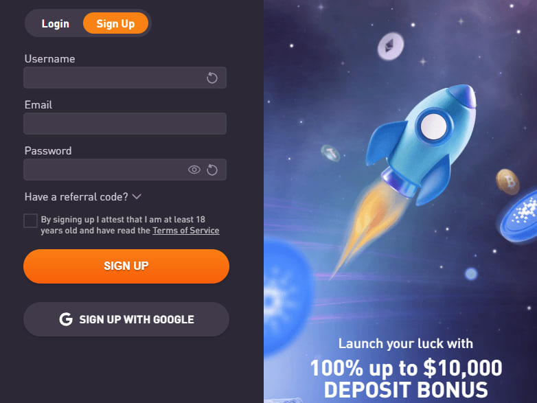 Rocketpot Registrazione
