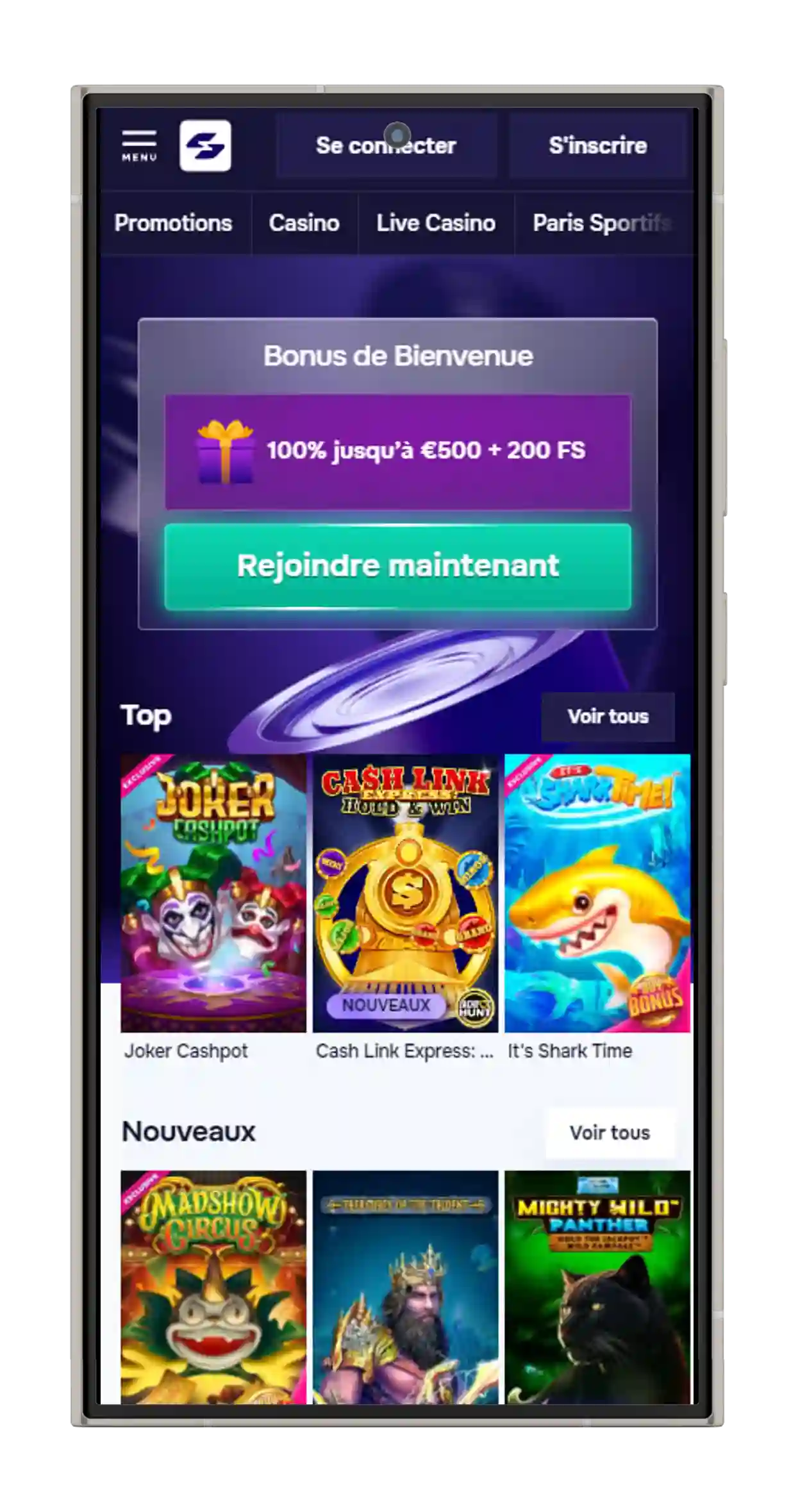 Versione Mobile Di SG Casino